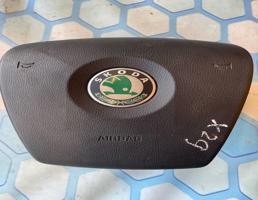 Подушка безопасности в руль 4 спицы под кнопки мульти для Skoda Superb 1 (2002-2008)  запчасти бу